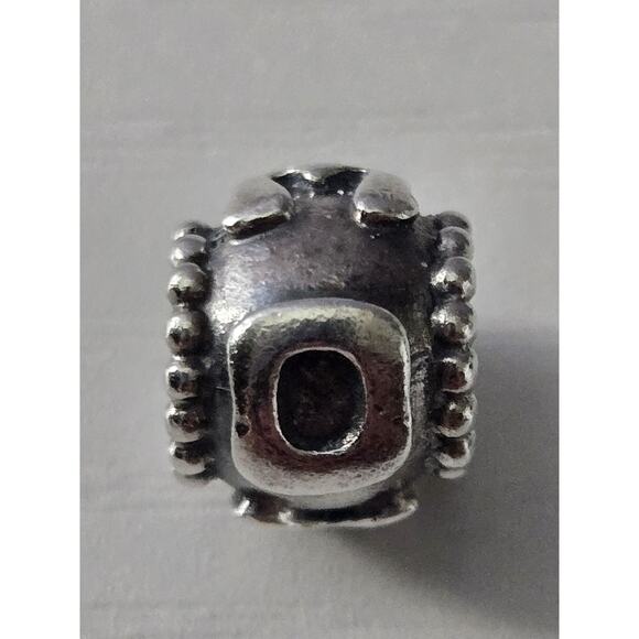 Pandora 925 Sterling Silver & 14k Gold Two Tone Pink CZ Retired Mom Charm - Picture 4 of 8